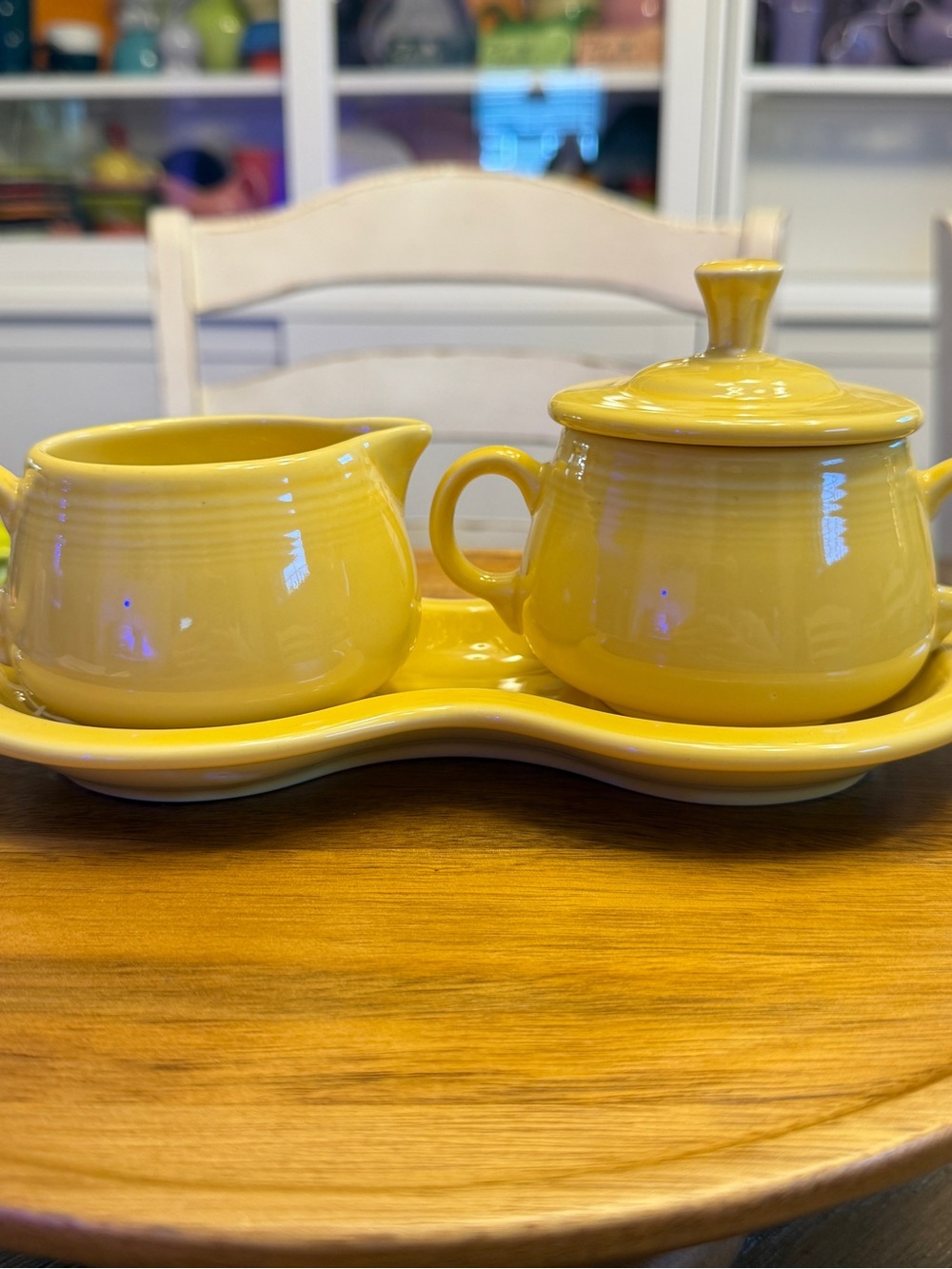 Fiesta Sunflower Sugar and Creamer set